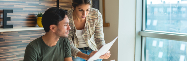 Couple reviewing finances during COVID-19